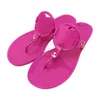 Kostenlose Versandschuhe Frauen Designer Flachrutsche Sandale Luxus Flip Flops Schwarz weiß rosa Splitter Leder Sandalen Sandales Sandali Pantoffeln