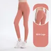 AL0LULU With Logo Yoga Leggings Women High Waist Sports Leggings Running Fitness Yoga Pants