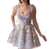 Direktverkauf Kurzer Rock Pendel Damenmode Dreidimensionale Blumenstickerei Hiphuggin Kleid 240226