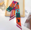 Scarves Designer twill imitation silk versatile small silk scarf Bag Wrap strap handbag strap thin strip women's Hair Band Scarf IQOT