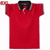 Polos masculinos 2024 de alta qualidade dos homens primavera verão marca polo camisa manga curta cor sólida casual masculino topos mais 6xl