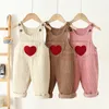 Yatfiml Childs Kids Pants 0-3yrs Boys Girls Ovanorals Corduroy Jumpsuits Romper Infant Clothing Outfits 240226