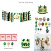 Nya nya första dekorationer Baby Chair Pull Banner Jungle Wild Garland Crown One Year Födelsedag nummer Ballong Party Decor