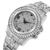 Orologi a catena di lusso da uomo d'affari con orologio in argento tempestato di diamanti 2023 Ultimo braccialetto a catena per orologio in acciaio inossidabile da uomo