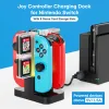 Carregadores OIVO para Switch Joycon Charger Station para Nintendo Switch Pro Controller Charging Dock Indicador LED com 8 slots para cartões de jogo
