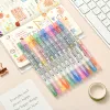 Stifte 12pcs kreativer magischer Farbschwerer Veränderlicher Farbkonto Marker Stift Set Dual Tipp Art Marker