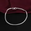 3MM Snake Chain 14K White Gold Bracelets Factory Fashion Hot Top Quality Jewelry Charm Cute Women Lady Wedding