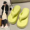 Womens Flip Flops Summer In Platform Slippers EVA Casual Beach Slides Woman Comfort Female Flipflop Heeled Sandals 240228