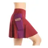 Skorts East Hong Pocket Sports Sports Skort Running Tennis Golf Skirt ativo Athletic Yoga Fitness Shairs