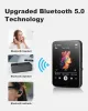 Lettore Nuovo M4 Lettore MP3 Bluetooth 5.0 Touch Screen HiFi Riproduzione musicale senza perdita di dati Altoparlante incorporato Supporto da 32 GB Radio FM Registrazione EBook