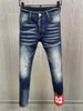 Designer Classic Mens Jeans Knight Boy Jeans Style Slim Stretch processus de lavage en pierre jeans déchirés taille asiatique 28-38