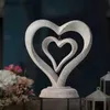 Autres décorations pour la maison Résine Artisanat Gris Amour Creux Streamers Note de musique Sculpture abstraite Saint Valentin Couple Cadeau Décoration de la maison Q240229