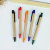 10 peças caneta esferográfica retrátil haste de papel azul escrever suavemente para escritório escolar