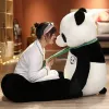 Cushions 80/100cm Kawaii Big Giant Scarf Panda Bear Plush Toys Stuffed Animal Doll Pillow Huggable Cartoon Dolls Girls Lover Gifts