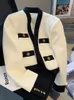 가을 작은 향기 트위드 재킷 여성 블레이저 코트 긴 소매 버튼 짧은 코트 가을 캐주얼 여성 사무실 출력 230226