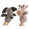 Gefüllte Plüschtiere, weiche Stofftierpuppe, Tierplüschpuppe, pädagogisches Babyspielzeug, Löwe, Elefant, Affe, Giraffe, Tiger, Hase, Kaii-Handfingerpuppe