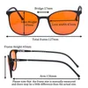 Óculos de sol quadros shinu anti luz azul óculos de computador mulheres 99.9% filtro ray laranja lentes corretivas óculos bom sono senhora 079