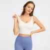 Bras Nwt Solid Coloruback Fitness Bra Soft Workout Training Gym Yoga Bra Women Sports Tank Top Sleeveless Shirt Underwear Chest Pad