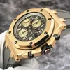 Mechanical Watch Movement Wristwatch AP Wrist Watch Epic Royal Oak Offshore Series 26470OR Mens Watch 18K Rose Gold Date Timer 42mm Automatic Mechanical Watch Warra
