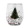 Wine Glasses Clear 300ml Practical Good Grip Christmas Milk Glass Portable Non-slip For Office