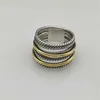 Vintage DY Twisted Band Designer Eheringe für Frauen Geschenk Diamanten Sterling Silber Dy Ring Männer Personalisierte Mode 14k Vergoldung Verlobungsschmuck Y24