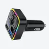 M4 Dual USB USB-C PD Car Fast Charger Accessories FM Transmitter Pluetooth CONFICAL ADAPTER مع مربع