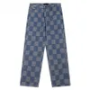 Men's jeans Designer pants Light luxury classic American fashion brand loose casual straight pants checkerboard pants