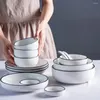 Tassen Großhandel Individualisierung Geschirr Weißes Porzellan Bone China Geschirr Set Geschirr Keramikteller Geschirr-Sets