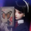 Poppen BJD-pop Twee gezichten 1/4 Mio Volledige set Dubbele emotie Siamese horror Anime pop Professionele make-up ShugaFairy Minifee Menselijke geest