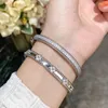 Designer Van cl-ap V Gold Fanjia High Edition einreihiges Diamantarmband weiblich dasselbe vielseitige geschichtete Licht Luxus Ende Full Sky Star I54J