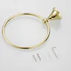 Badaccessoireset Goud Messing Badkamer Handdoekring Hardware Hanger Rond