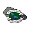 Letter Alloy Jewelry Brooch Creative Cartoon Pigeon Shaped Baked Paint Badge