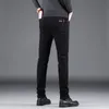 Klassische Business Casual Jeans Männer 2023 Mode schwarz Slim Stretch Denim Hosen Männlichen hohe qualität Luxus hosen Kleidung 240321