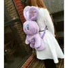 75cm Giant Cartoon Rabbit Backpack Plush Long Ear Bunny School Shoulder Bag Toys for Children Birthday Present Gift For Girl Kid 240223