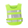 Motorcycle Apparel Reflective Vest High Visibility Construction Gear Walking Running Hiking Work Biking Mesh Cloth With Strips Adults