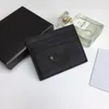 2CM223 venta al por mayor de moda negro ID titulares de tarjetas de crédito mujer mini billetera cuero genuino hombres Diseñador color puro Doble cara con caja