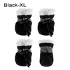 Vêtements de chien 4pcs petits chats épais imperméable anti-dérapant bottes de neige chaussures chaudes chaussures pour animaux de compagnie