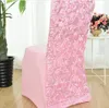 Spandex Chair Cover Wedding Rose Embroider Lycra Decoration el Banquet Birthday Party Show Luxury Pattern 240228