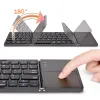 Tangentbord Engelska B033 Mini Folding Keyboard med TouchPad Wireless BluetoothCompatible Keyboard för iPad Phone Tablet Bluetooth -tangentbord