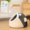 Mats Lantern Fish Cat Bed Warm Pet Basket Cozy Kitten Lounger Cushion Cat House Tent Very Soft Washable Cave Cats Beds