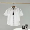 Hilfigers T-shirt Designer de luxo moda masculina de alta qualidade casual negócios oxford girando camisa de manga curta bordada pequena etiqueta flip colarinho manga curta