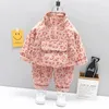 Frühling Herbst Kinder Mode Kleidung Jungen Mädchen Jacke Hose 2pcsets Kinder Kleinkind Kleidung Infant Cotton Tracksuit 240223