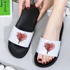 Slippers Valentine's Day Summer Ladies Indoor Home Shoes Couple Bathroom Slides Fashion Filp Flops Non-Slip Soft Women