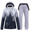 Giacche Uomo Donna Tute da sci Set di tute da sci invernali Abbigliamento da snowboard Giacca da sci antivento impermeabile e cinturino Pantalone da neve Taglia XXXL