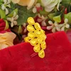 Anéis de cluster 18k cor de ouro amarelo emplumado anel de cauda de phoenix para mulheres 999 banhado ajustável jóias presente nunca desbota