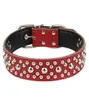 Colliers pour chiens, laisses en cuir véritable clouté, grand collier avec Rivets ronds réglables pour chiens de grande race, fournitures pour animaux de compagnie 6130073