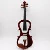 Violin stock silent violin full Size 4/4 solid wood maple body 4 strings violin maroon with accessory with free ABS plastic hard case