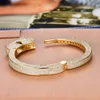 Bracciale con manette personalizzate in argento K oro con manette in rame intarsiato in moissanite stile punk braccialetto con coppia di gioielli hip-hop