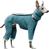Macacão de quatro pernas inverno macacão grande macio roupas de cachorro para cães gola alta quente galgo italiano roupas ropa para perro grande