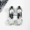 Sneakers Girls Princess Shoes Spring New ldren Show High Heel Shoe Beautiful Girl Transparent Crystal KidsH24229
